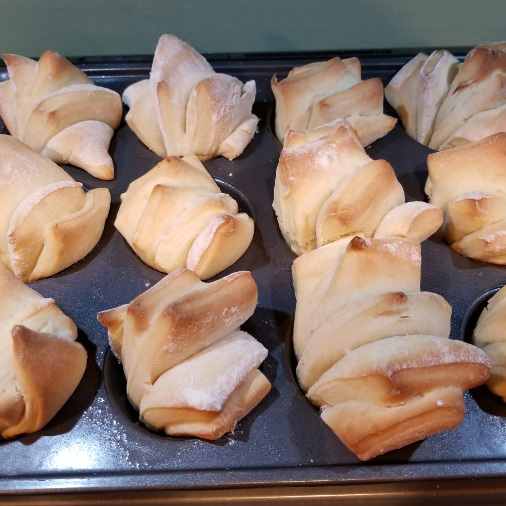 30 Days of Dough – Day 2 – Sour Cream Fan Rolls
